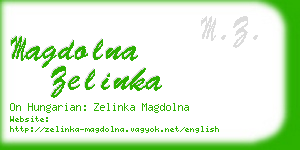magdolna zelinka business card